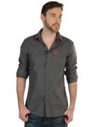 Foto Superdry Washbasket Solid Camisa Slim Fit gris