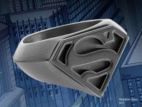 Foto Superman Anillo De Acero Inoxidable Emblem Black Size 09