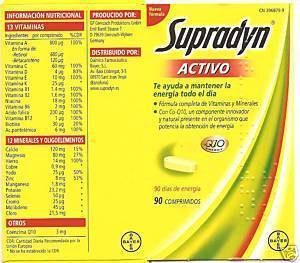 Foto Supradyn Activo 90 Comp Vitaminas Mineral Vitamin Activ