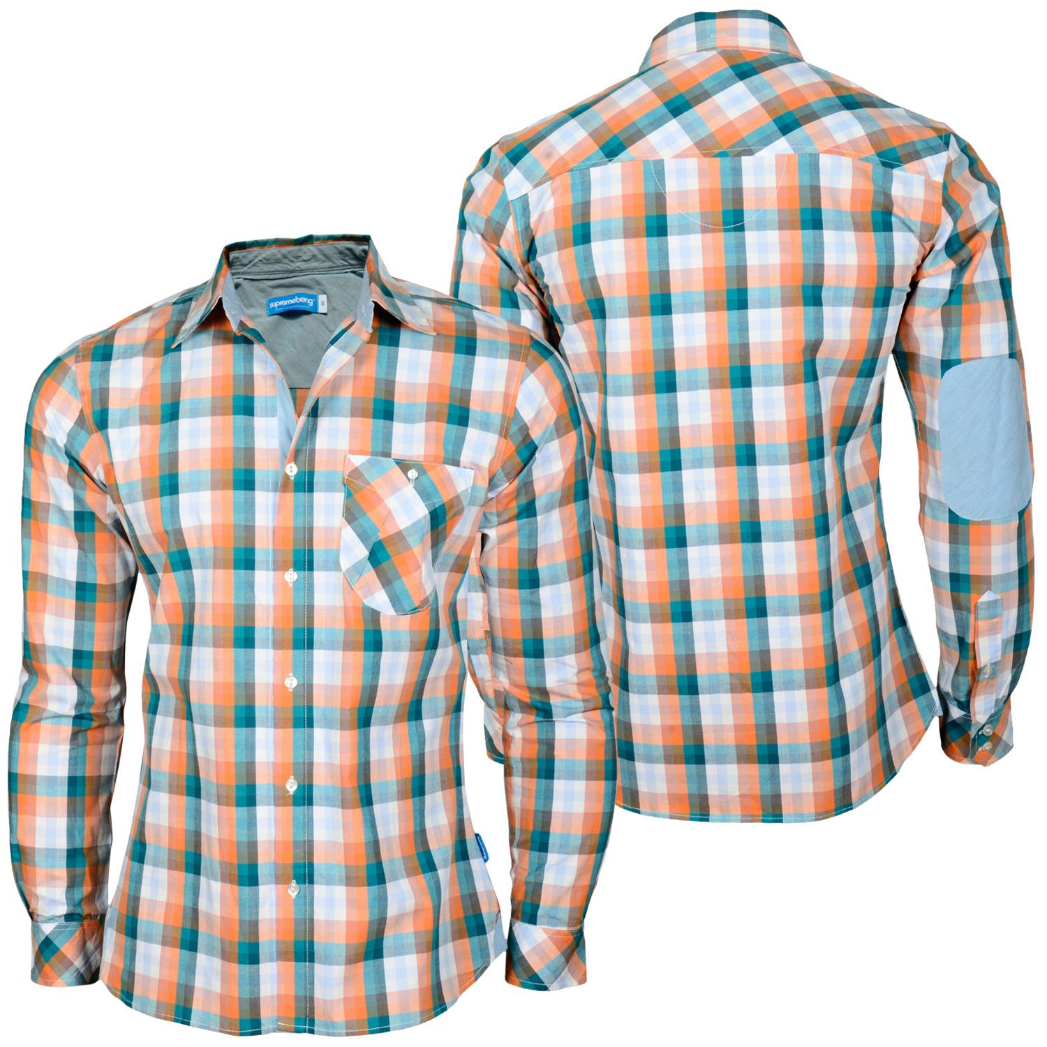 Foto Supreme Being Draughtsman Camisas Verde Naranja