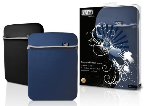 Foto Sweex neoprene netbook sleeve blue / black 12.1i. reversible