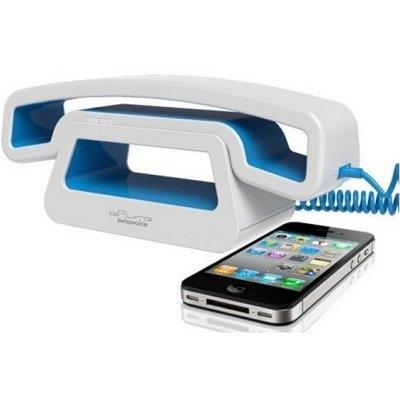 Foto Swissvoice ch01 epure handset con base blanco/azul