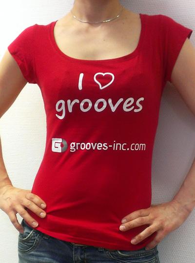 Foto T-Shirt Girl, Logo: I love grooves, Size: S T-Shirt