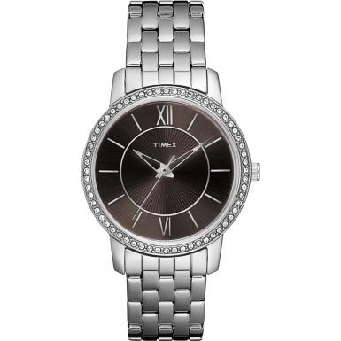 Foto T2N372 Timex Ladies Classics Black Dial Metal Bracelet Watch