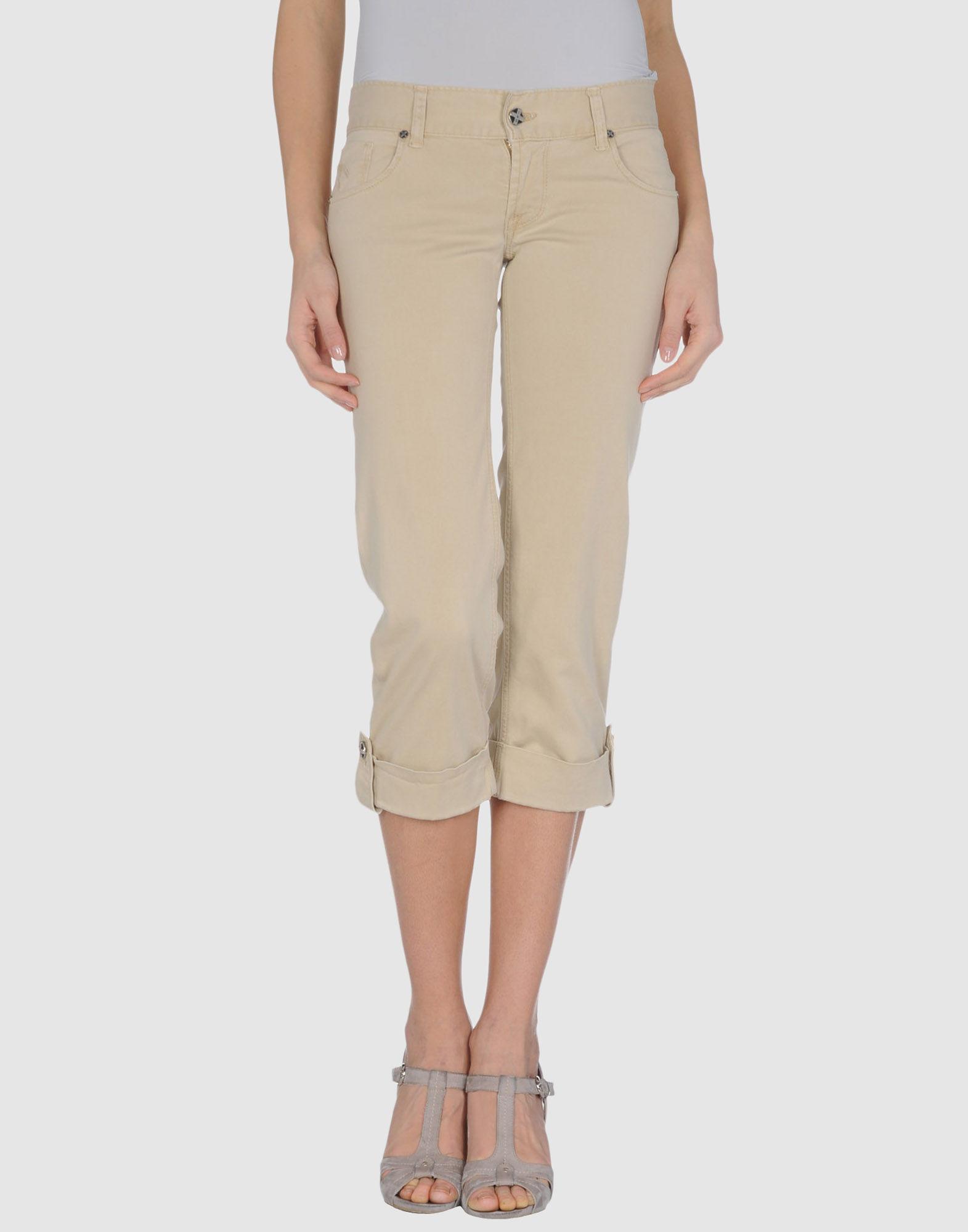 Foto Tag Jeans Pantalones Piratas Mujer Beige