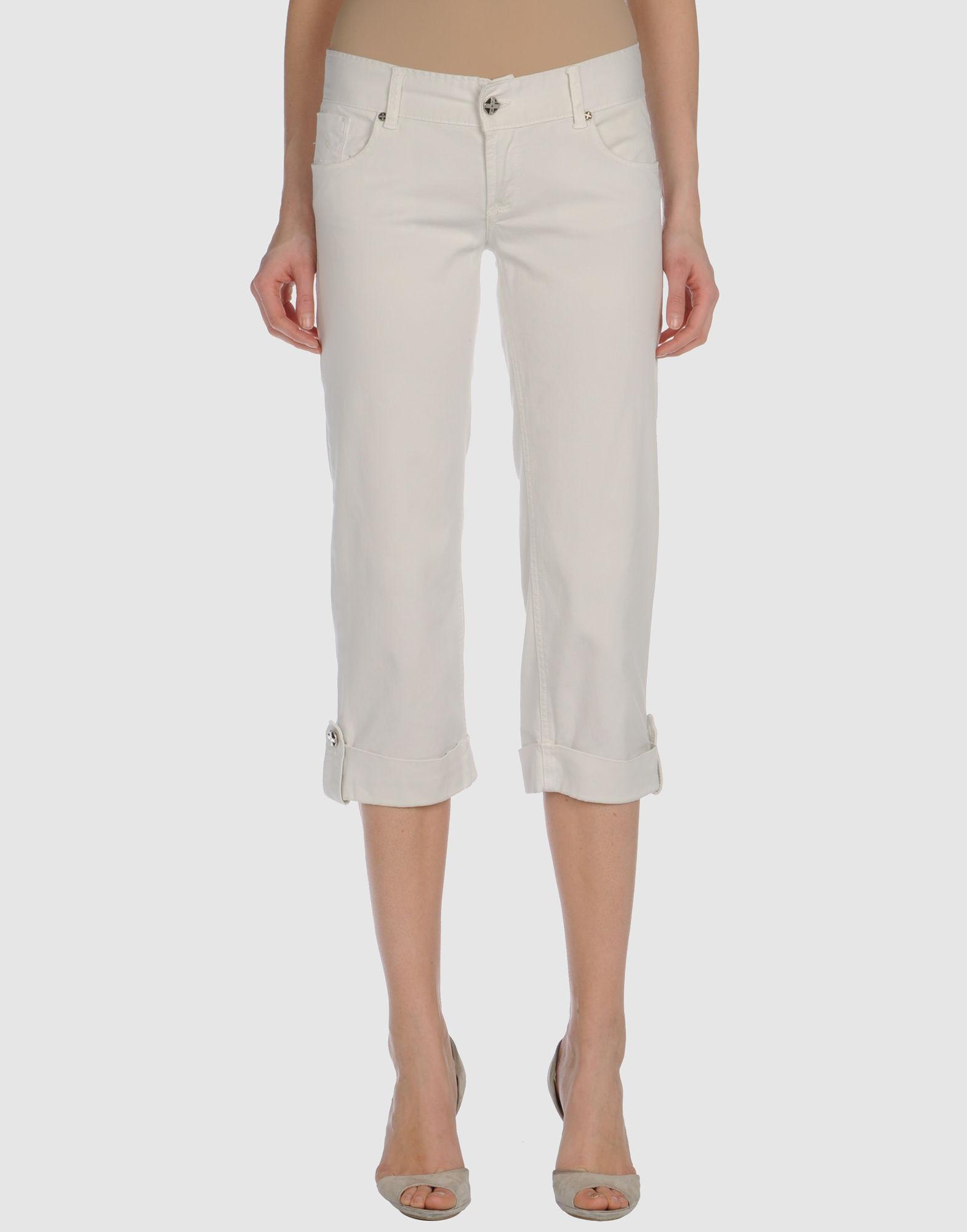 Foto Tag Jeans Pantalones Piratas Mujer Marfil