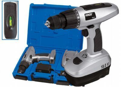 Foto taladro atornillador batería 18 v + batería + maleta