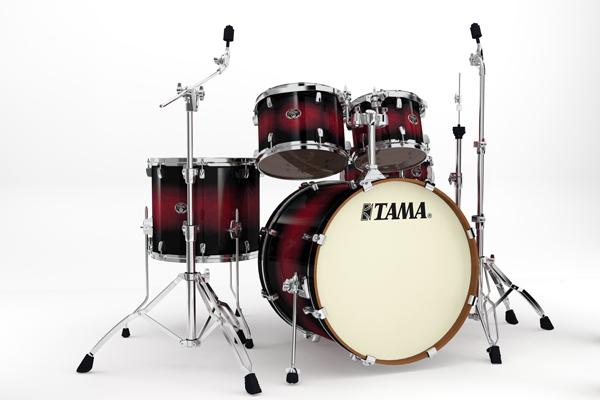 Foto Tama Silverstar Custom VL52KS Transparent Red Burst 5 Piece Shell Pack