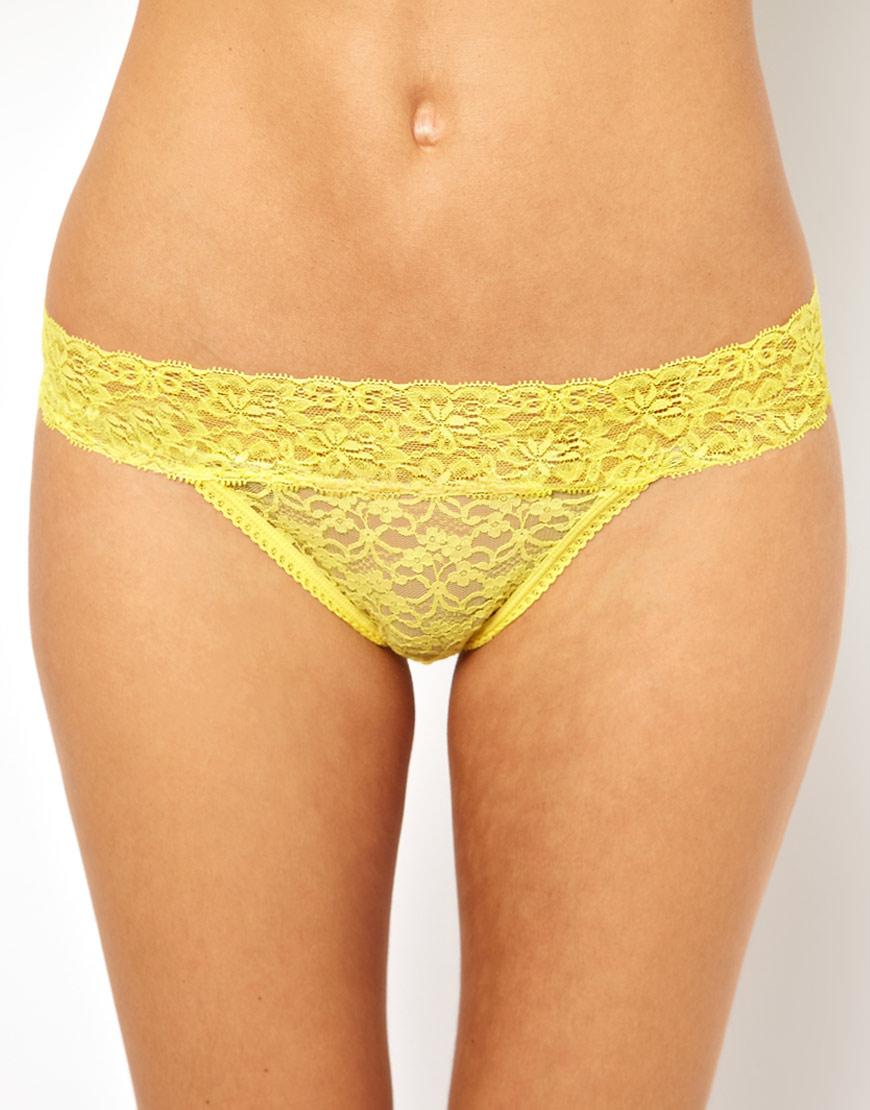 Foto Tanga de encaje Love de Bjorn Borg Cyber yellow