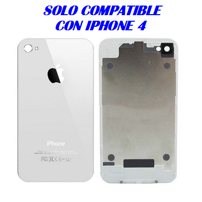 Foto Tapa trasera de cristal blanca para Iphone 4