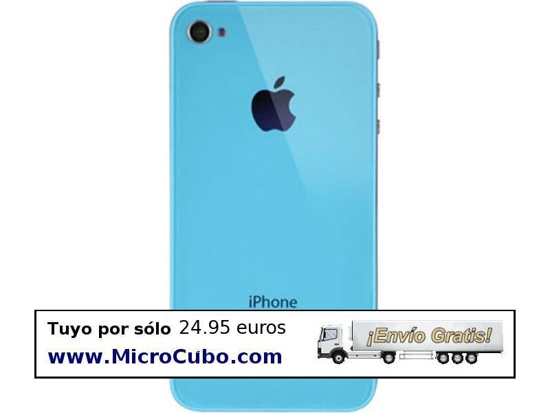 Foto Tapa trasera de cristal. iPhone 4. Azul