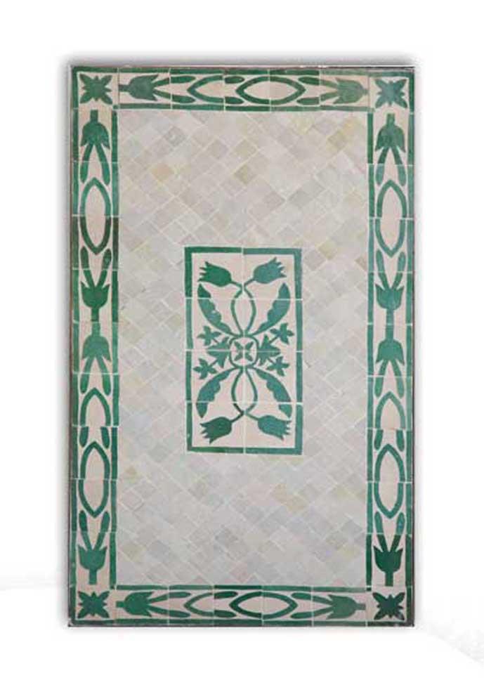 Foto Tapas de Mesa Modelo : BEIGE VERDE ESMALTADA