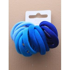 Foto tarjeta de 12 elásticos tejido interminable de tonos:azul
