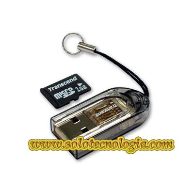 Foto Tarjeta de memoria Micro 2Gb con USB