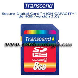 Foto Tarjeta de memoria SD 8GB HC