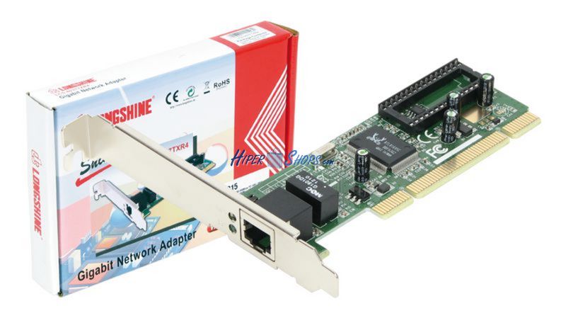 Foto Tarjeta de red Longshine Gigabit PCI con bajo perfil