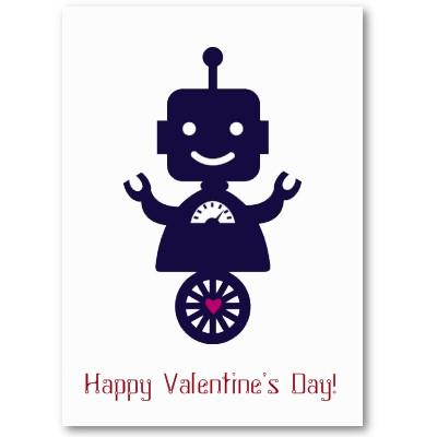 Foto Tarjeta del día de San Valentín del robot - vespa Plantilla De...