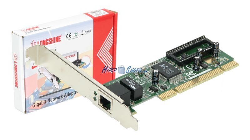 Foto Tarjeta Longshine 10/100/1000Mbps PCI 32Bit chipset Realtek