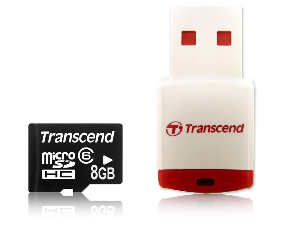 Foto Tarjeta memoria micro secure digital sd 8gb ts8gusdhc4-p3 transc