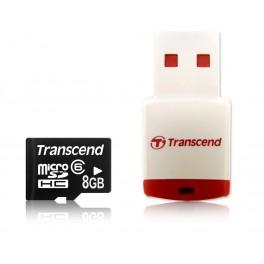 Foto Tarjeta memoria micro secure digital sd 8gb ts8gusdhc4-p3 transcend