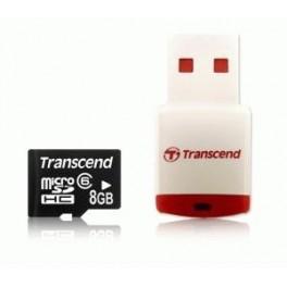 Foto Tarjeta memoria micro secure digital sd 8gb ts8gusdhc4-p3 transcend