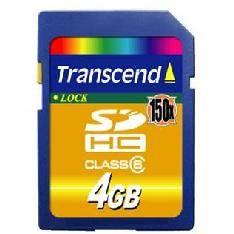 Foto Tarjeta memoria secure digital 4gb transcend sd hc 150x