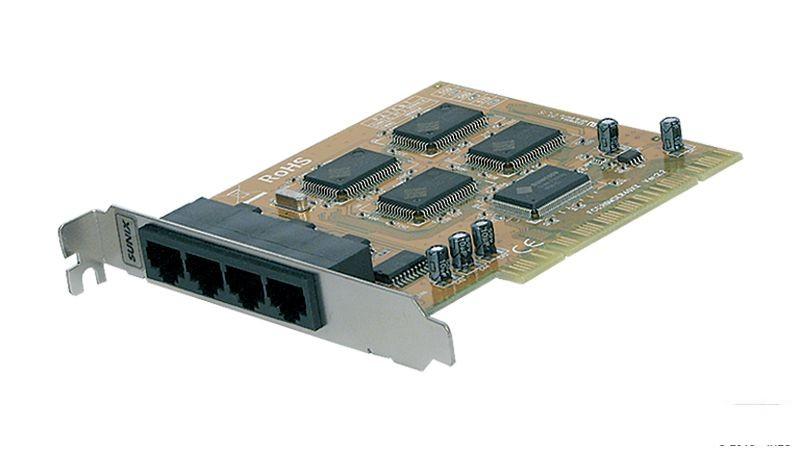 Foto Tarjeta PCI serie 16c650 4 puertos Re-map DOS