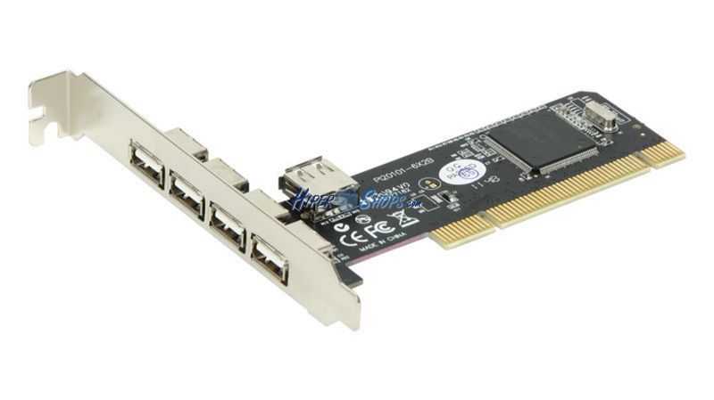 Foto Tarjeta PCI USB 2.0 Longshine 5 puertos chipset NEC