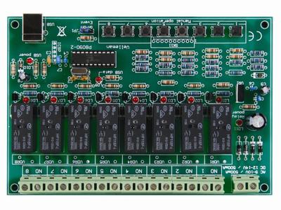 Foto Tarjeta relé usb de 8 canales