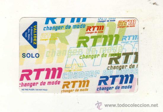 Foto tarjeta usada rtm (francia)