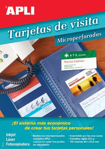 Foto Tarjetas de visita apli inkjet bordes lisos plastificados 86 x 54mm 120gr plastificado 5 hojas