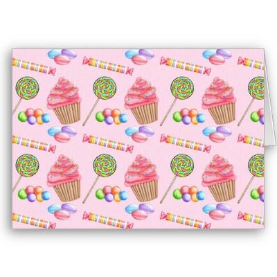 Foto Tartas del dulce del Lollipop del caramelo de la m Tarjetón