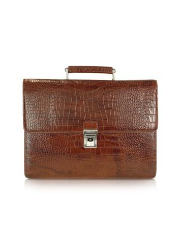 Foto Tavecchi Carteras y Maletines, Croco Fashion - Cartera en Piel Marrón estampada