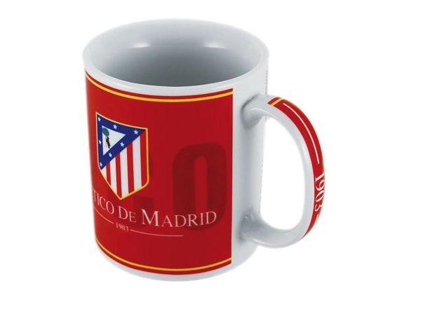 Foto Taza de porcelana del Atletico de Madrid modelo escudo roja