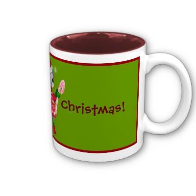 Foto Taza linda del ratón de Navidad