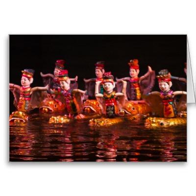 Foto Teatro largo de la marioneta del agua de Thang Felicitacion