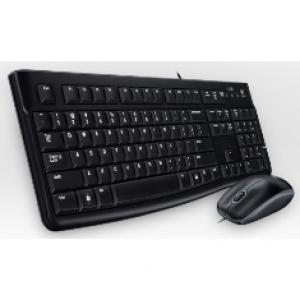 Foto Teclado + mouse logitech mk120 optico usb negro