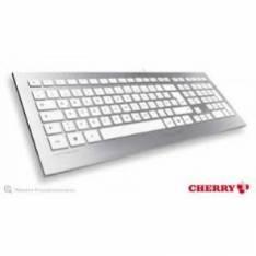 Foto teclado cherry strait jk-0300, usb blanco plata, ultrasilencioso