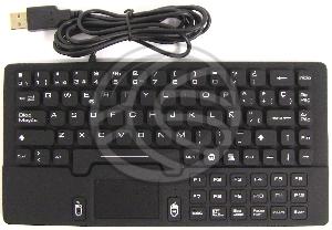 Foto Teclado industrial USB de 87 teclas con mousepad y negro mini