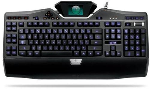 Foto Teclado logitech g19 para juegos ofrece un arsenal de tecnología avanzada para juegos, incluida una pantalla lcd gamepanel™ en color para mostrar estadísticas de juego, datos de comunicación