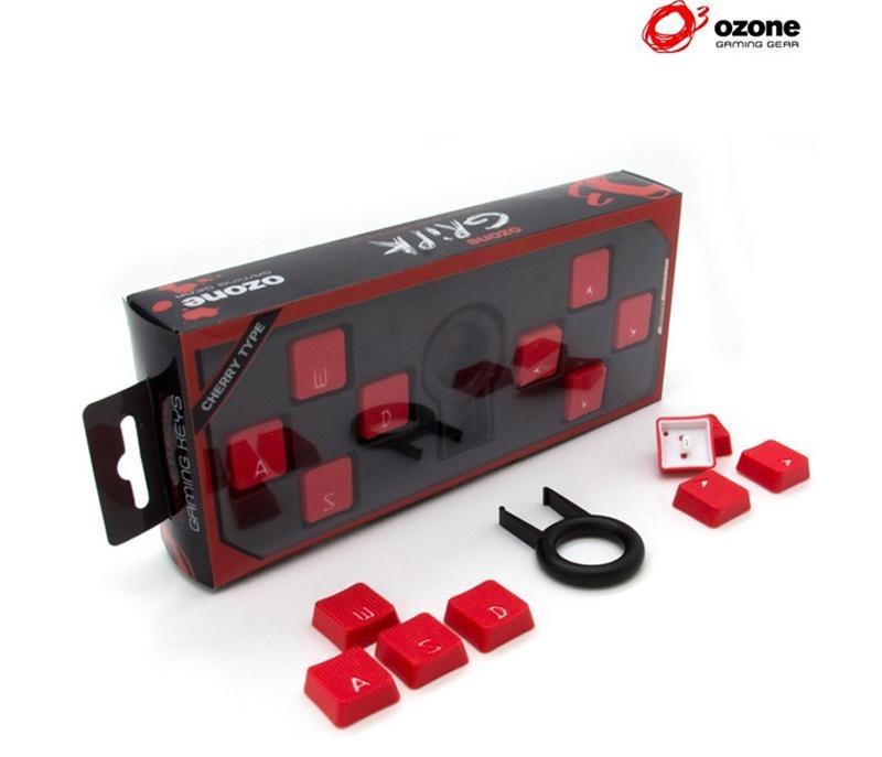 Foto Teclas Gaming OZONE Gripk Rojo Rubber