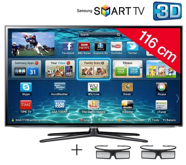 Foto Televisor LED Smart TV 3D UE46ES6100 + Gafas 3D Active SSG-4100GB/XC