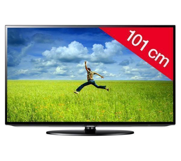 Foto Televisor LED UE40EH5000 + Cubrecables STILE Line Cover Double + Cable HDMI 1.4 F3Y021BF2M - 2 m + Soporte mural fijo negro