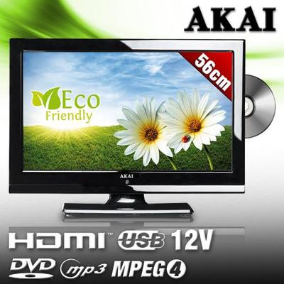 Foto Televisor Tv Led Lcd Akai Aled 2205tbk 56cm-22 Monitor Pc Reproductor Dvd Dvb-t