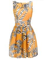 Foto Thakoon Addition Yellow Zebra Flared Dress