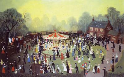 Foto The Fair at Daisy Nook by Helen Bradley