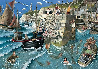 Foto The Harbour Wall by Richard Adams