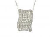 Foto The Real Effect Sterling Silver And Cubic Zirconia Necklace