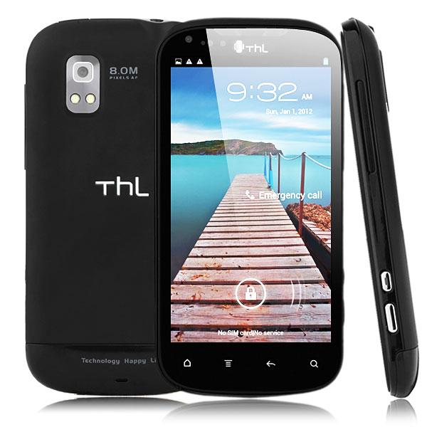 Foto ThL W1 + Móvil de 4,3 pulgadas QHD del androide 4.0 MTK6577 3G Negro 1GB/4GB GPS