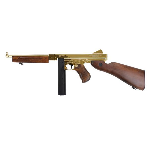 Foto Thompson m1a1 military real wood gold king arms